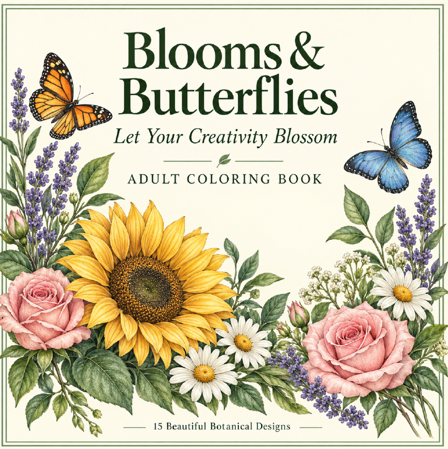 Blooms & Butterflies – Let Your Creativity Blossom cover